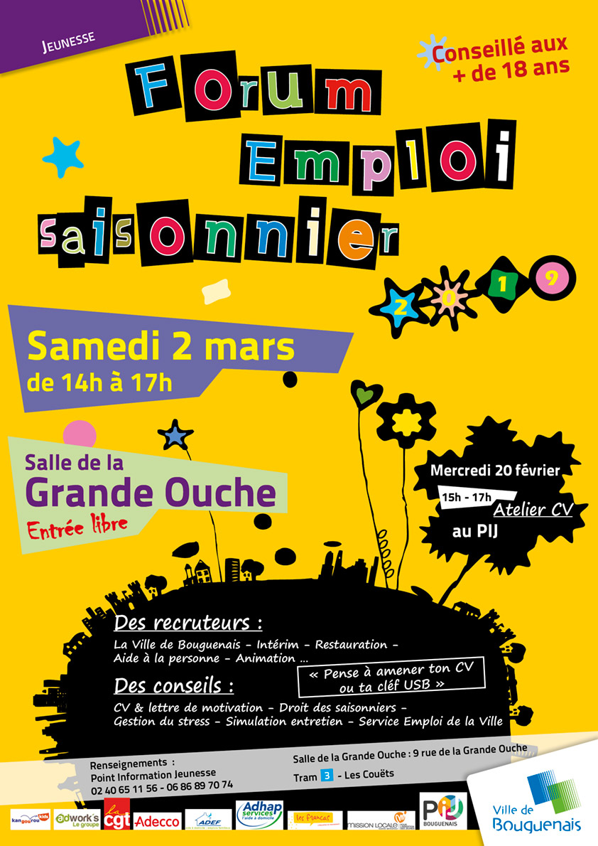 Forum emploi saisonnier  Ville de Bouguenais